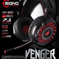 ราคา SIGNO HP-821 7.1 หูฟังเกมส์ สั่นได้ Surround Sound Vibration Headphone รุ่น VENGER (Black)Signo E-Sport HP-821 หูฟังเกมม (2766636736)