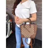 ราคา New GUCCI Bree Guccissima Canvas Leather Small Tote Size : 8" (L) × 7.5" (H) × 4.25" (D) (9834382570)