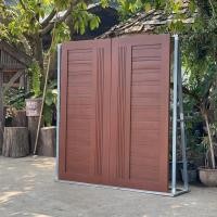 ราคา ประตูไม้สักบานคู่ลายโมเดิร์นเส้นตรง ได้รับประตูสองบานพร้อมวงกบหนึ่งชุด ส่งฟรี!!!! (27478638320)