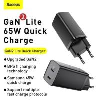 ราคา BASEUS CHARGER 2 PORT USB TYPE C+C QUICK CHARGING GAN2 LITE QC 65W PD (43321142560)