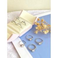 ราคา 白色 钻 แหวน 1ct (S925 เงิน) แหวน Moissanite สีขาว 1ct (เงิน S925) (53860444835)