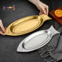 ราคา ฮาร์ตอง จานปลานึ่ง, จานบาร์บีคิวรูปปลารูปไข่, ถาดในครัว, จานถาดใส่ขนมสแตนเลส (47159997300)