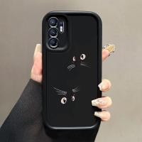 ราคา เคสสำหรับ OPPO Reno 6 เคสป้องกันการกระแทกซิลิโคนนิ่มเคสโทรศัพท์มีลายแมวดำ (24690349958)