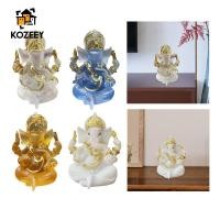 ราคา KOZEEY เรซิ่นช้างพระพิฆเนศพระพุทธรูปแกะสลักFigurineตกแต่งHandmade Craft 3.5 นิ้วสูงสําหรับห้องนั่งเล่นFine Workmanship (48158091438)