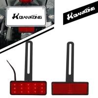 ราคา Universal Motorcycle LED Number Plate Light With Red Reflector FOR YAMAHA DT 80 125 R RL RE LC RR F (44177732758)