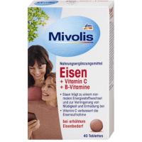 ราคา Mivolis Iron + Vitamin C + Vitamin B (ธาตุเหล็ก + วิตามินซี + วิตามินบี) 40 เม็ด 25 กรัม (43722323899)