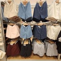 ราคา Uniqlo ของแท้ กางเกงขาสั้นสำหรับสาวๆ cotton easy shorts (4886322880)