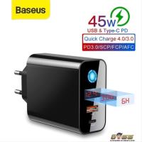 ราคา BASEUS ADAPTER CHARGER SPEED 45W PPS SMART SHUTDOWN DIGITAL QC 3.0 MIRRO LAKE 45W CCFSEU907 (25037486943)