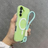 ราคา SAMSUNG Candy Lanyardเคสโทรศัพท์แม่เหล็กสําหรับSamsung Galaxy A17 A16 A15 A25 A26 A35 A36 A37 A54 A55 A56 A57 5G Matte 2 IN 1 พร้อมสายรัดข้อมือซิลิโคน (56904767675)