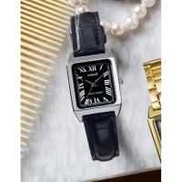ราคา ความลงตัวแบบสาวเท่ห์ CASIOผู้หญิงสี่เหลี่ยมเล็ก ⌚ หน้าปัดเหลี่ยม+เลขโรมัน (43478824291)