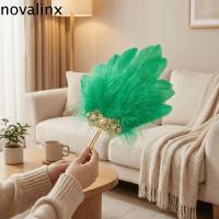 ราคา พัดลมมือขนนก โนวาลิเน็กซ์ ด้ามจับสีทองที่มีสีสันพัดลมขนนกปุยพร็อพถ่ายภาพวินเทจได้รับพัดลมนางฟ้าสไตล์จีนพัดลมเต้นรําคอสเพลย์ (56858976537)