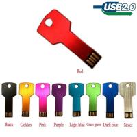 ราคา ไดรฟ์ปากกาโลหะที่มีสีสันรูปกุญแจ usb แฟลชไดรฟ์ 4GB 8GB 16GB 32GB 64GB 128GB หน่วยความจํากันน้ํา stick pendrive u disk (45710061661)