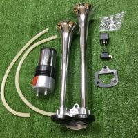 ราคา แตร แตรลม แตรลมไฟฟ้า 2 ปากสีชุป vintage classic 12V เสียงเพราะ (28079462086)