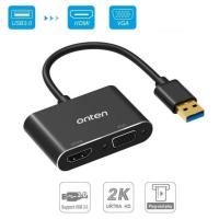 ราคา Onten Otn-5201B - Usb 3.0 To Hdmi And Vga Display Adapter Converter USB 3.0 TO HDMI/VGA ONTEN (19484995238)