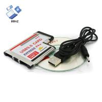 ราคา [BBNZ] 1 ชิ้น 5Gbps PCI Express การ์ดอะแดปเตอร์ USB 3.0 พอร์ตคู่ HUB PCI 54 มม.สล็อต ExpressCard PCMCIA Converter สําหรับแล็ปท็อปโน้ตบุ๊ค TH (48303364143)