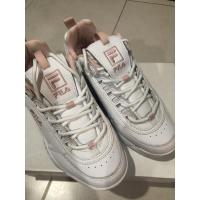 ราคา แท้ FILA (รุ่น disruptor 2) สีขาว-ชมพู คิ้วท์ๆ สภาพใหม่เอี่ยม (6348591465)