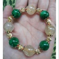 ราคา สร้อยข้อมือไหมทองและหยกจักพรรดิ ขนาด12มิล (2258548473)