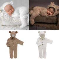 ราคา KIIK ทารกแรกเกิดการถ่ายภาพ Props เด็กทารกชุดภาพ Mohair Romper หมวก (45307510086)