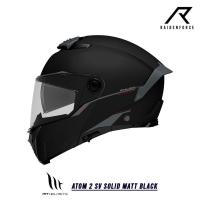 ราคา หมวกกันน็อคยกคาง MT Atom 2 SV Solid Matt Black ดำด้าน (42902782931)
