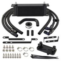ราคา Oil Converter Sandwich Plate Base Plate Cooler Kit Gearbox Transmission Aluminum Black For Audi VW (47956883967)