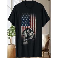 ราคา เสื้อยืดลายธงชาติอเมริกันสำหรับคนรักสุนัขพันธุ์ลาบราดอร์สีดำในวันที่ 4 กรกฎาคม (45457040934)