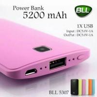 ราคา ( ส่งลงทะเบียนฟรี ) BLL Powerbank 5200 Mah สีฟ้า เบาบาง พกพาสะดวก (963824810)