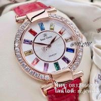 ราคา นาฬิกาผู้หญิง Royal Crown (แบรนด์แท้) สีโรสโกล นาฬิกาประดับเพชร CZ &พลอยนพเก้า นาฬิกากันน้ำ ประกัน1ปีจัดส่งพร้อมกล่องครบ (18794741598)