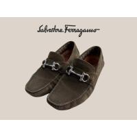 ราคา รองเท้าหนังกลับ Ferragamo ทรง Loafer สีเขียว Olive (56257089552)