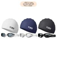 ราคา แว่นตาว่ายน้ำสำหรับผู้ใหญ่พร้อมหมวกว่ายน้ำสำหรับกีฬาทางน้ำด้น้ำชายและหญิง (42854826644)