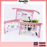 ราคา Kpop โปร่งใสดินสอ BT Bl@ckpink EX0 GOT7 NC-T สองครั้ง Stray Kids Seven-teen Kpop กระเป๋าดินสอกระเป๋า Kpop Pensel (46058402485)