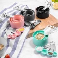 ราคา ชุดช้อนตวง ถ้วยตวง พลาสติกPP+สแตนเลส 8 ชิ้น (12067998754)