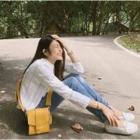 ราคา mustard bag กระเป๋าสะพายหนัง สีมัสตาร์ด (1105184444)