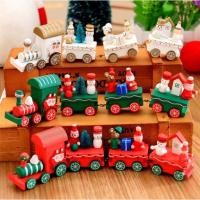 ราคา ของเล่นไม้รถไฟซานตาคลอสคริสต์มาสสำหรับตกแต่งบ้านพร้อมตุ๊กตากวางเรนเดียร์ รถไฟขนาดเล็ก สําหรับตกแต่งปาร์ตี้คริสต์มาส (14001114323)