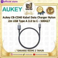 ราคา Aukey CB-CD40 Nylon 2m USB Type A 3.0 to C Data Charger Cable - 500427 (27120588113)