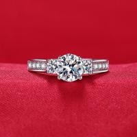 ราคา Relaya gem แหวนเพชร moissanite ฝัง 80 ตังค์ เงินแท้ 92.5% ชุบทองคำขาว 14k (26542583890)