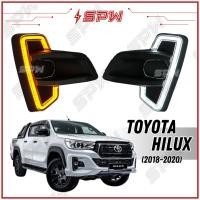 ราคา Toyota Hilux Revo Rocco Rogue (2018-2020) DRL Daylight Foglamp Cover LED Spotlight ไฟตัดหมอกไฟวิ่งไฟสัญญาณ (47808587020)