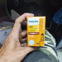 ราคา หลอดไฟหน้ารถยนต์ หลอดไฟหน้า PHILIPS H4 +30% 12V 60/55W (51652020397)