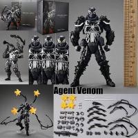 ราคา Agent Venom Action Figure Marvel Anime Revoltech เปลี่ยน Face Articulado Action Figure 16 ซม.ตุ๊กตาของขวัญ (24433106043)