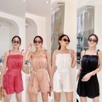 ราคา Roses jumpsuit ชุดจั๊มสูทขาสั้น ชุดจั๊มสูท จั้มสูทขาสั้น (8845920766)