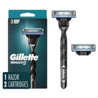 ราคา Gillette Mach3 Razor for Men ด้ามมีดโกน 1 อัน + รีฟิล 2 ใบมีด (54410257703)
