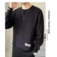 ราคา EERS Jacquard Crew Neck Pullover Sweatshirt Unisex Breathable Fashion Top (58101781833)