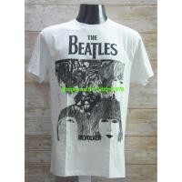 ราคา เสื้อวง The Beatles ลาย สมาชิกเดินแถว เดอะ บีเทิลส์ Graphic สีขาว BTL8053 (19422170923)