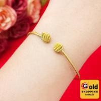 ราคา กำไลทองเหลืองโบราณลายเกลียวขดก้อนหอย ฟรีไซส์ ปรับขนาดได้ตามต้องการ งานทองเหลืองแท้ ไม่ได้ชุบ ทองเหลืองโบราณ (41815464365)