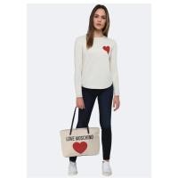 ราคา TOTE CANVAS LOVE MOSCHINO Ivory WHITE (49606151704)