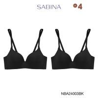ราคา Sabina ซาบีน่า เสื้อชั้นใน (Set 2 ชิ้น) [Online Exclusive] Doomm Doomm Level 4 ไร้โครง รหัส NBA24003BK - สีดำ (27538102874)