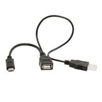 ราคา [จัดส่งด่วน] CY 235 Black USB 3.1 Type C USB-C Male to USB 2.0 Female OTG Adapter Cable with Power Supply (48908192497)