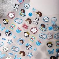 ราคา ผ้ายีนส์ลายสก๊อตอินเทรนด์เย็นลูกสุนัขนูนอินสติกเกอร์แต่งเล็บทําเองการ์ตูนน่ารักถ้วยน้ํากล้องสติกเกอร์เล็บกันน้ํา (55257506257)