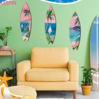 ราคา KEEPIN Beach Surfboard Decor, Handcrafted Summer Beach Themed Surfboard แขวนผนัง, แขวนแผ่น Retro สีสัน Surfboard เครื่องประดับ Patio Design (52959024660)