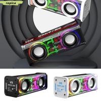 ราคา ROPICA Mecha Speakers, Light Effect Mini Size Bluetooth 5.0 Speakers, Transparent Light Speakers Double Bass Wireless Speakers (45656777481)