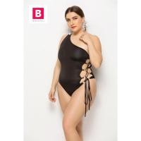 ราคา BikiniFC(2XL-4XL) SB141 ชุดว่ายน้ำสาวอวบ วันพีซสีดำ ผ้าบาง ซีทรู โชว์เอวสุดเซ็กซี่ กระชับหุ่นสวย บิกินี่ ชุดเที่ยวทะเล (4078626764)